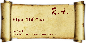 Ripp Alóma névjegykártya